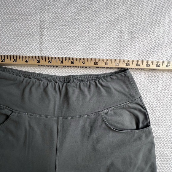 Baleaf Women's Size Medium Gray Thermal Fleece Lined Leggings with Pockets - Picture 3 of 5